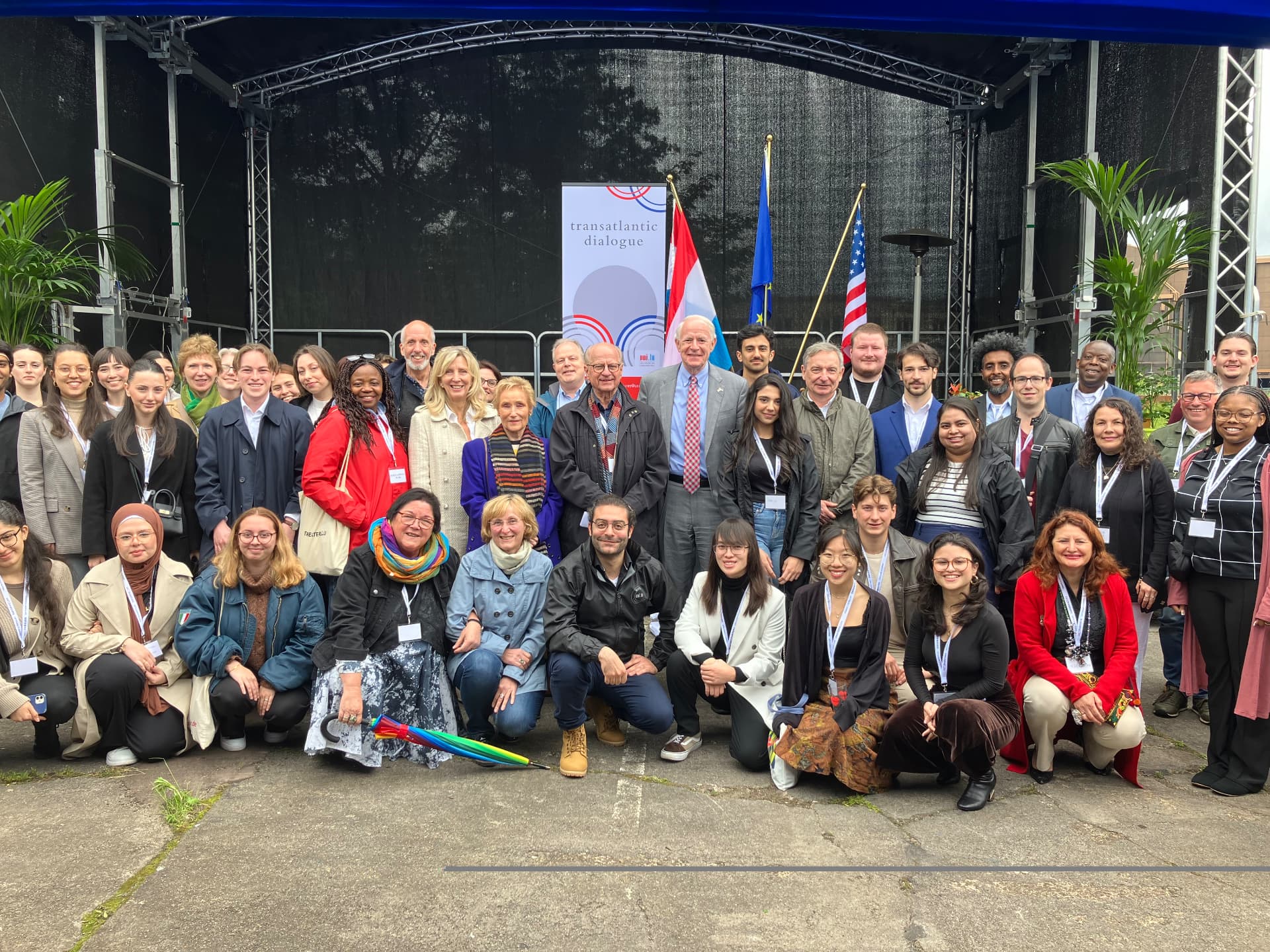 Transatlantic Dialogue participants gathered outdoors